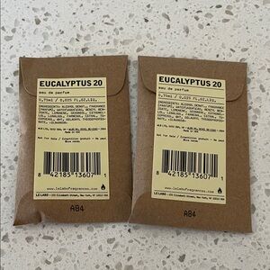 NEW 2‎ Le Labo Samples EDP .75 ml Eucalyptus 20